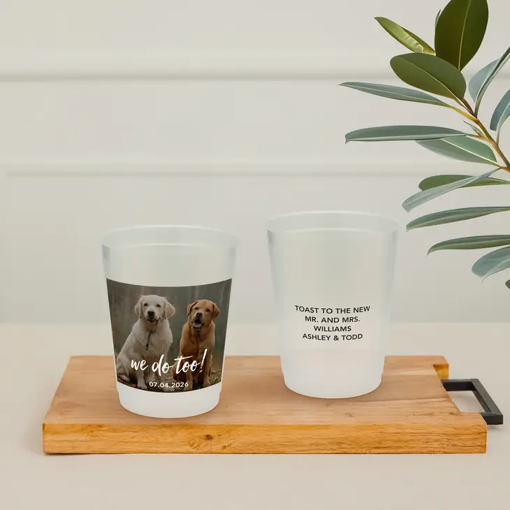 Buy 8pcs Custom Photo Printed 16 Oz. Frosted Plastic Party Cups - Man's  Best Friend | DogPack